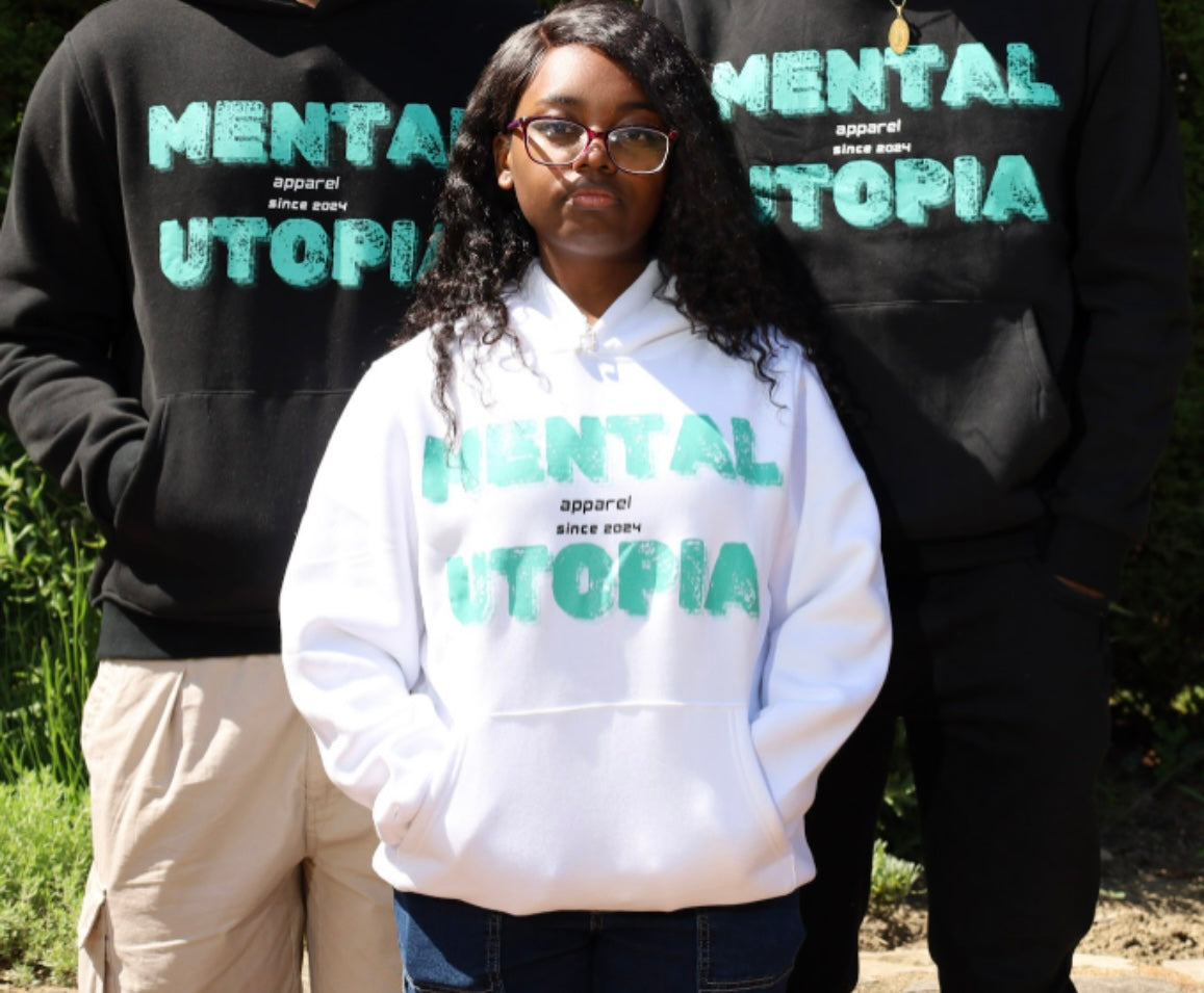 Mental Utopia - White Hoodie