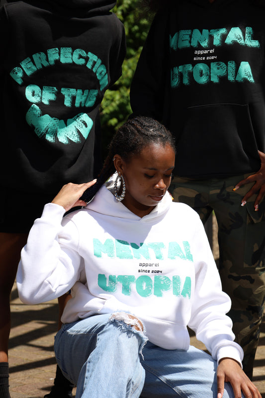 Mental Utopia - White Hoodie